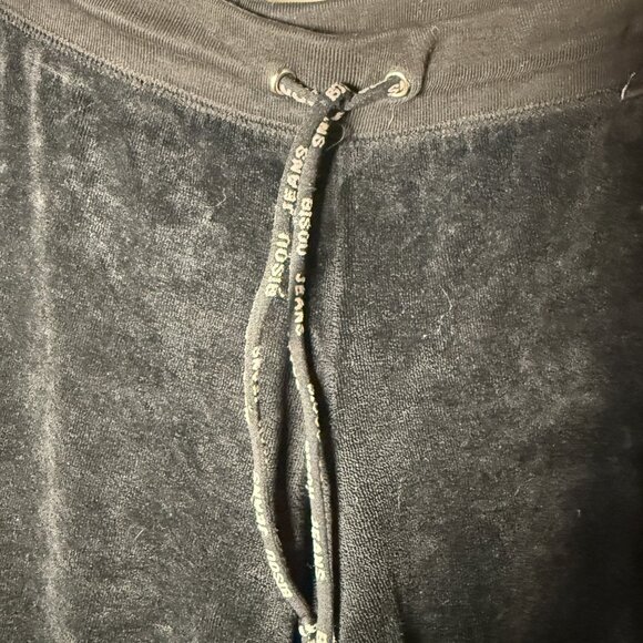 Bisou Jeans Velour Pants Black Size Large - Picture 4 of 5